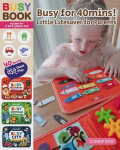 Libro de actividades Busy Book | Libro de actividades para niños pequeños sin pantallas